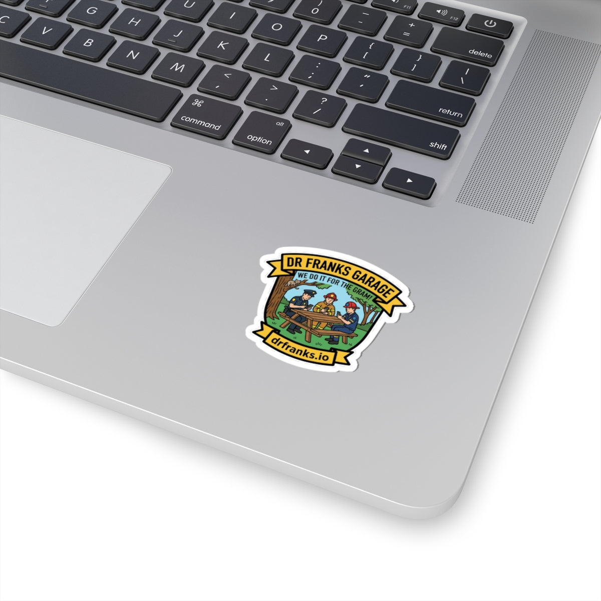 We Do It For The Gram kiss-cut sticker, first responder badge