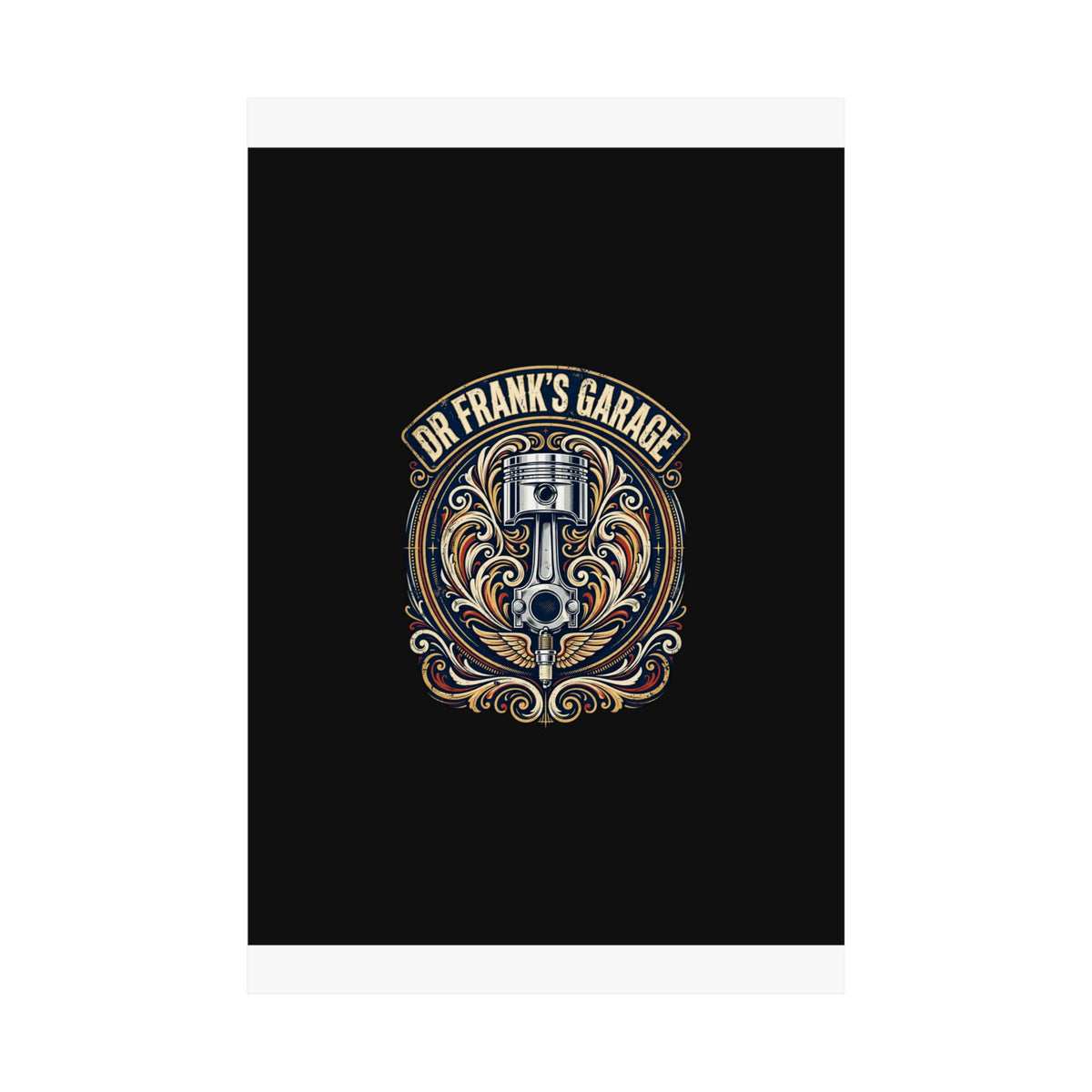 Winged Piston Poster - Dr. Frank's Garage