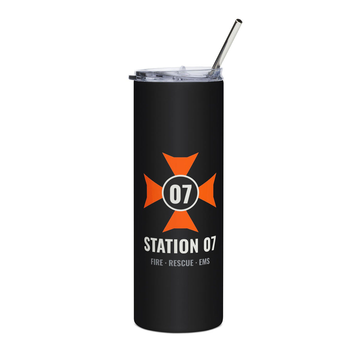 Station 07 Tumbler in Black – Public Safety line by Dr. Frank's Garage
