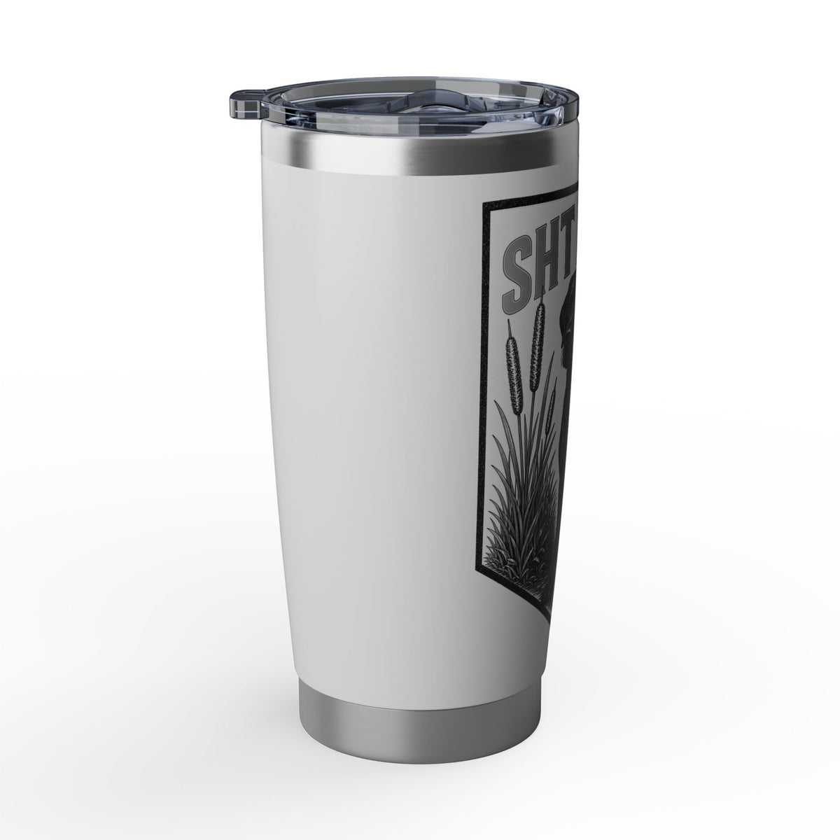 SHT Ranch Black Lab Tumbler in White – SHT Ranch & Rodeo line by Dr. Frank's Garage, view 4