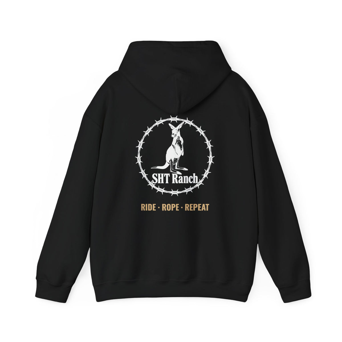 SHT Ranch Heavyweight Hoodie (Back Print) – SHT Ranch & Rodeo line by Dr. Frank's Garage, view 4
