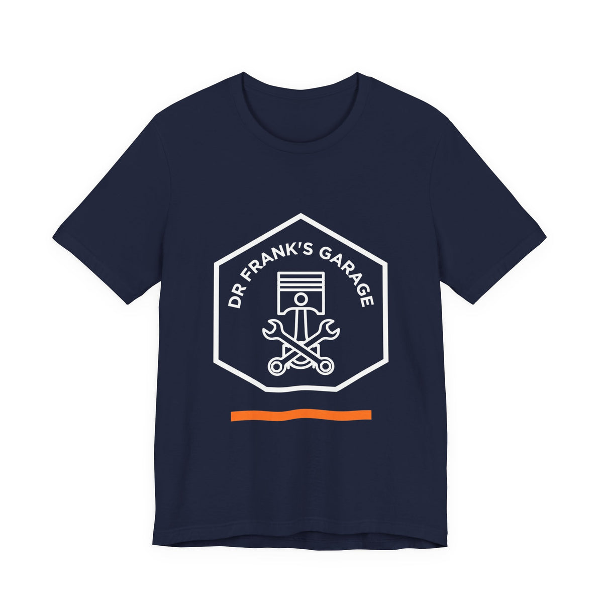 Monochrome Motor Garage Tee - Dr. Frank's Garage, image 2