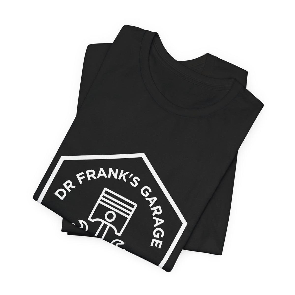 Monochrome Motor Garage Tee - Dr. Frank's Garage, image 4