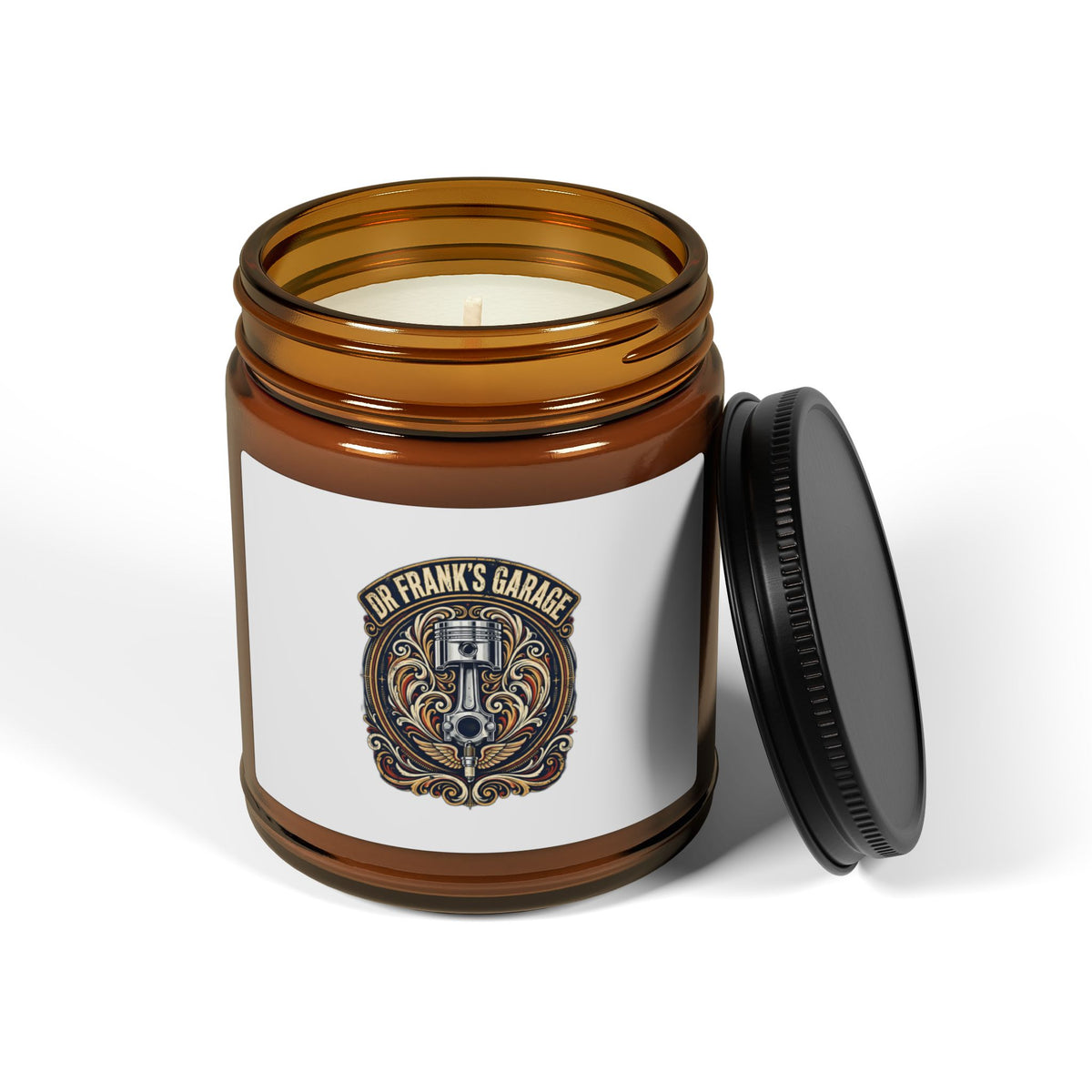 Winged Piston Holiday Candle in Amber – Garage Wear line by Dr. Frank's Garage, view 2