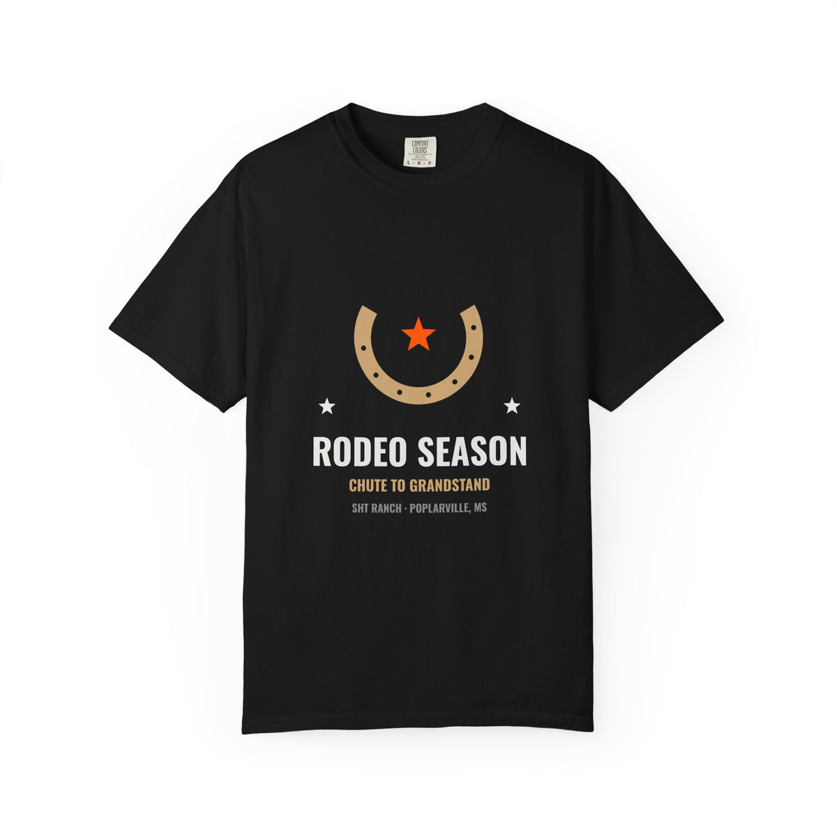 Rodeo Season Tee in Black – SHT Ranch & Rodeo line by Dr. Frank's Garage