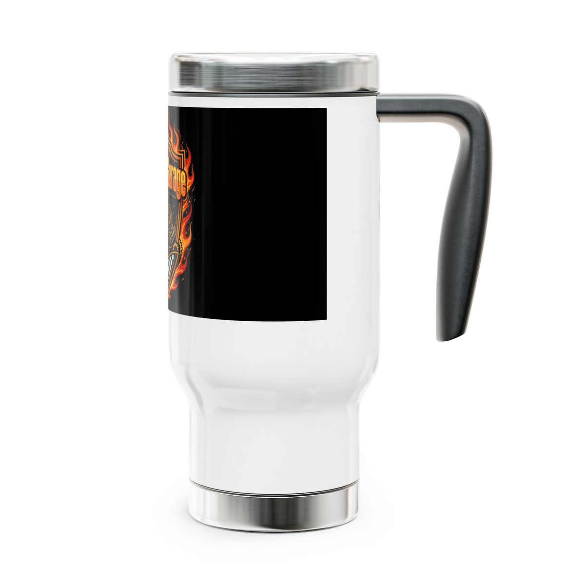 Midnight Flames Garage Travel Mug 14oz - Dr. Frank's Garage, image 4