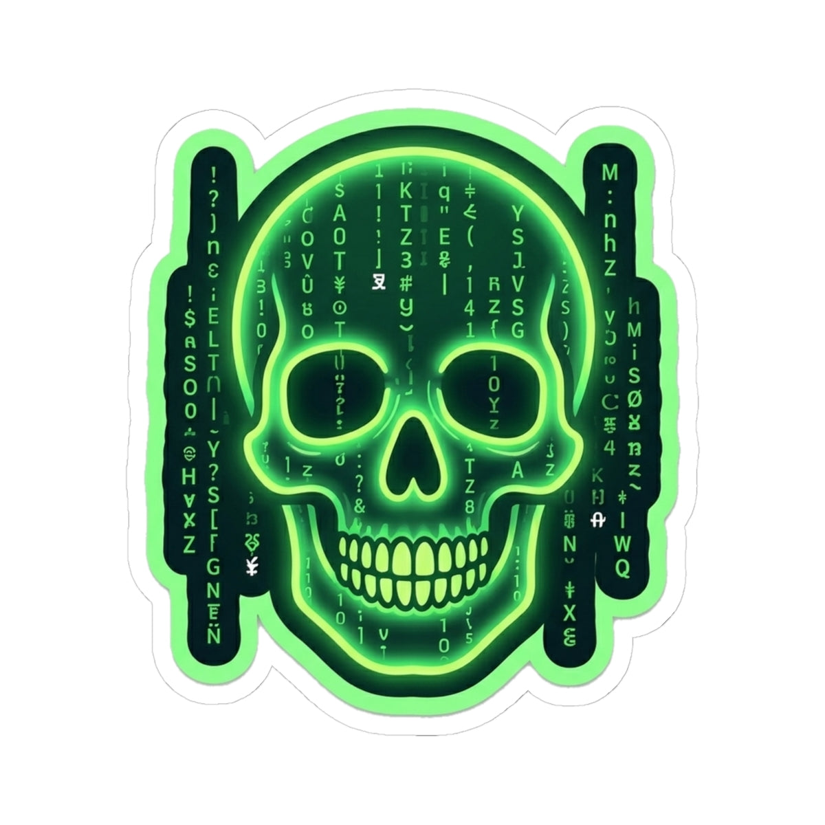 Neon Skull Sticker - Dr. Frank's Garage