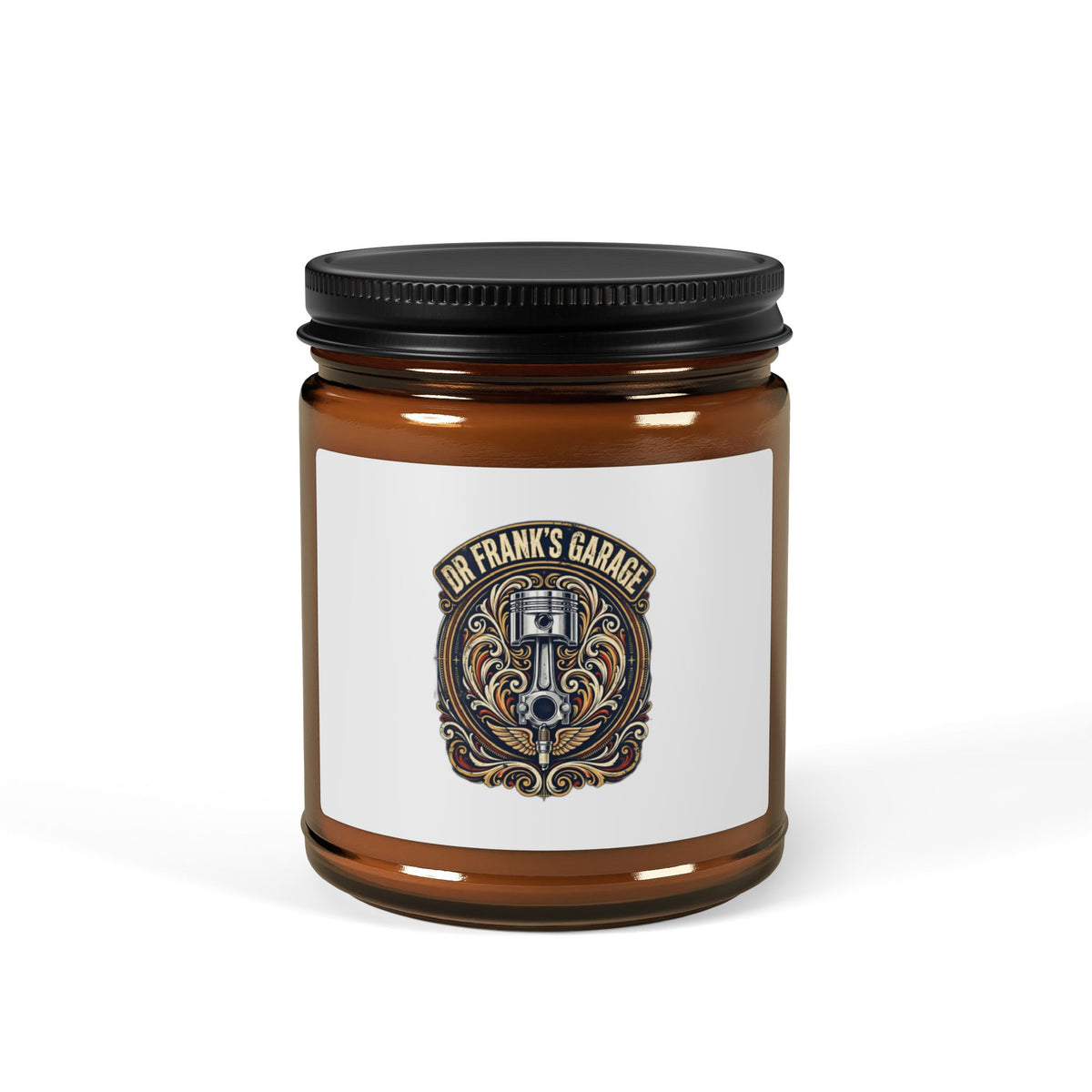 Winged Piston Holiday Candle in Amber – Garage Wear line by Dr. Frank's Garage