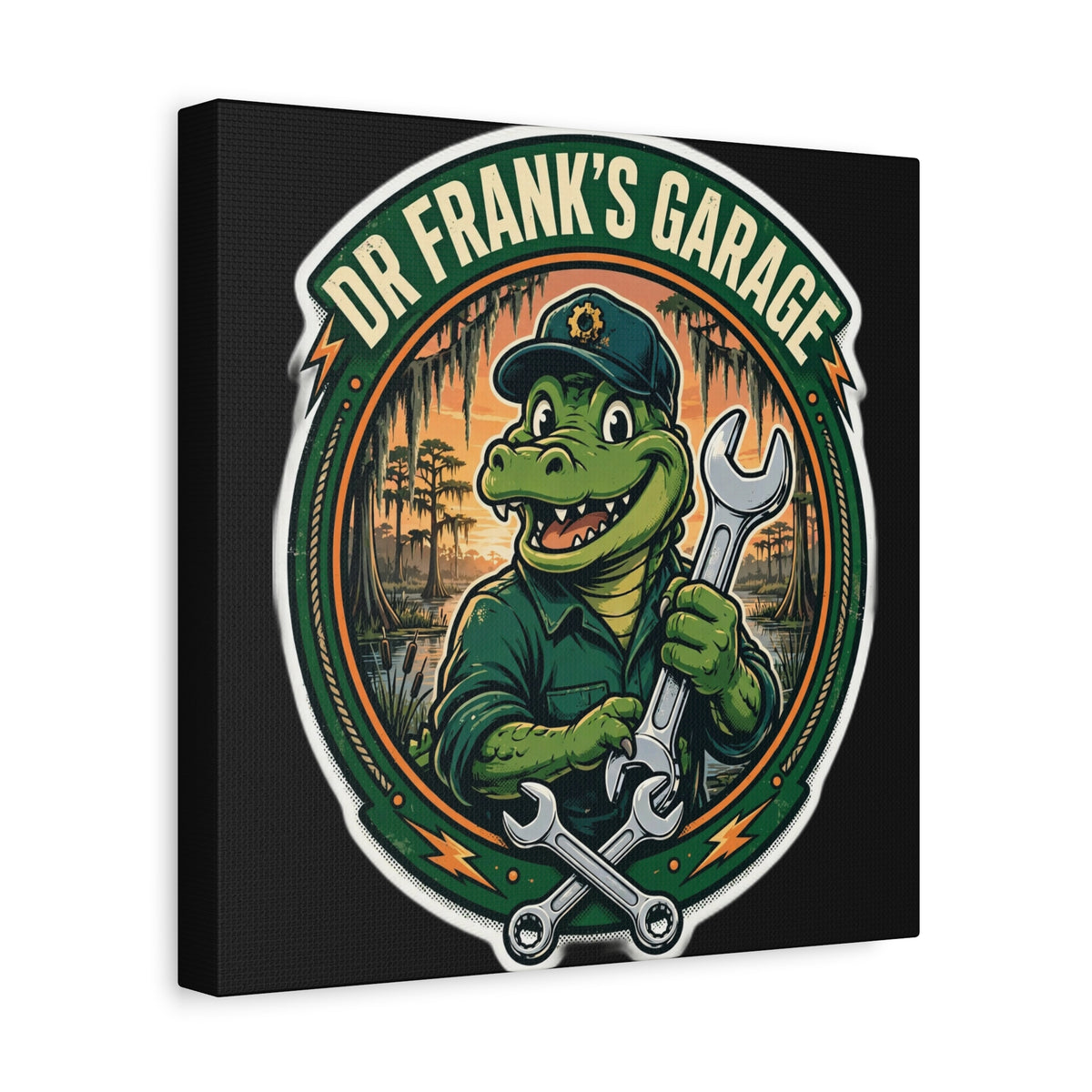 Swamp Gator Mechanic Canvas – Garage Wear line by Dr. Frank's Garage, view 3