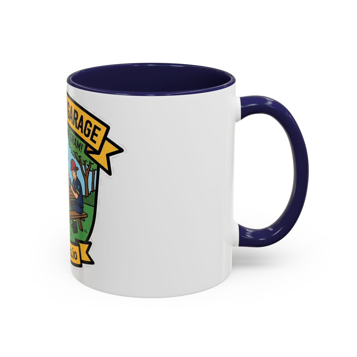 We Do It For The Gram ceramic mug with cop, firefighter and EMT