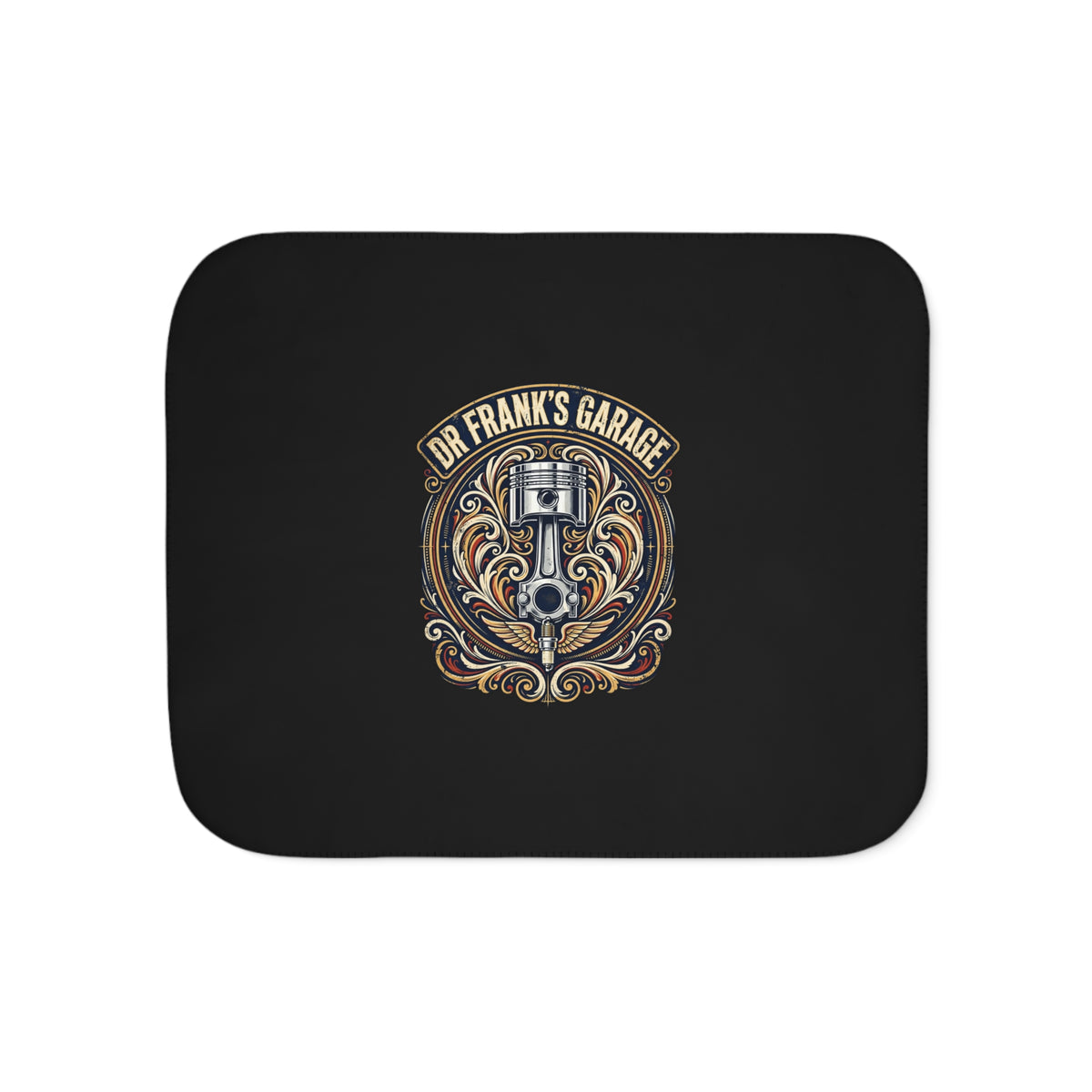 Winged Piston Garage Sherpa Blanket