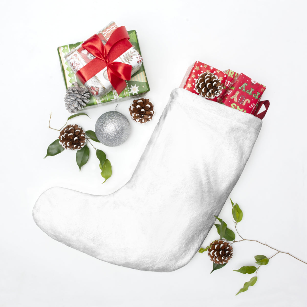 Winged Piston Christmas stocking with winged piston garage design, image 3