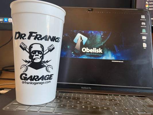 Dr. Frank's Garage 32oz Stadium Cup 32oz stadium cup – front view | Dr. Frank's Garage